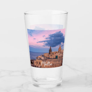 Verre Vue panoramique du coucher de soleil sur La Valett