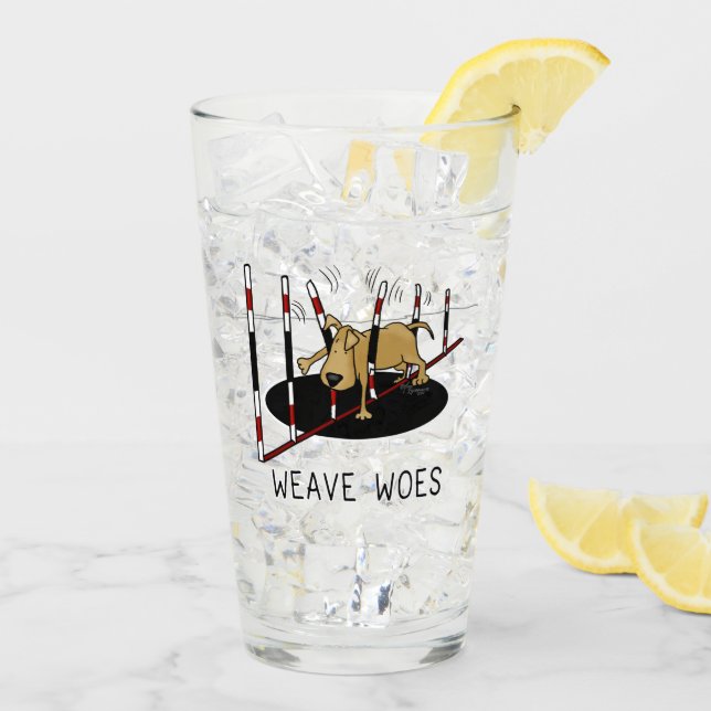 Verre Weave Woes - agilité amusant coincé chien oops (Dos glace)