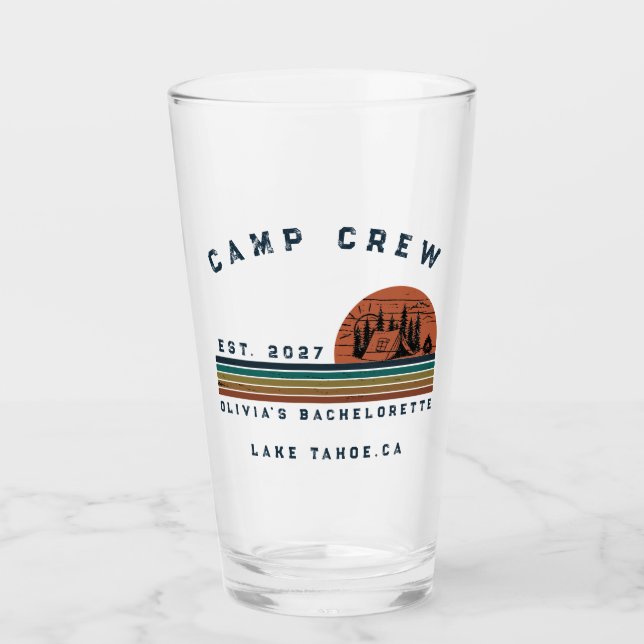 Verre Week-end de camping personnalisé pour enterrement  (Devant)