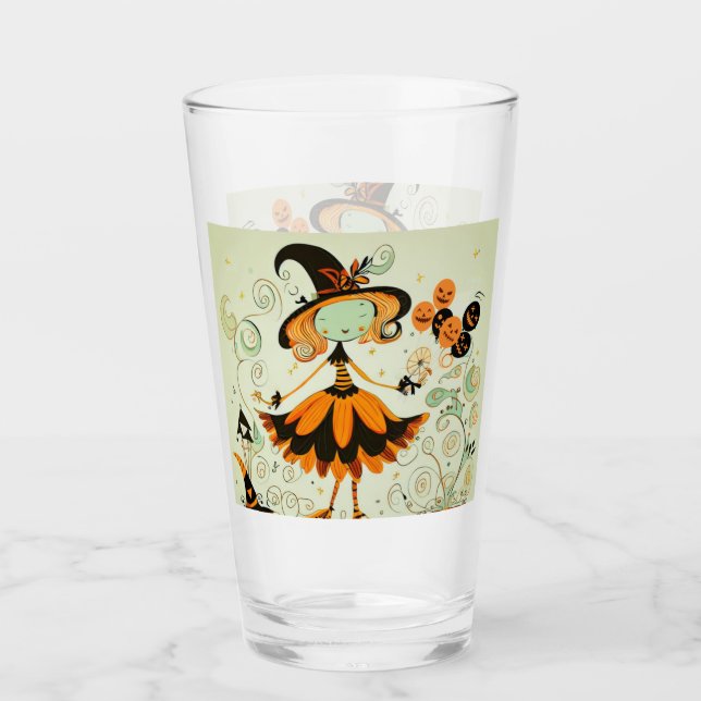 Verre whimsical/sorcière/citrouille/chute (Devant)