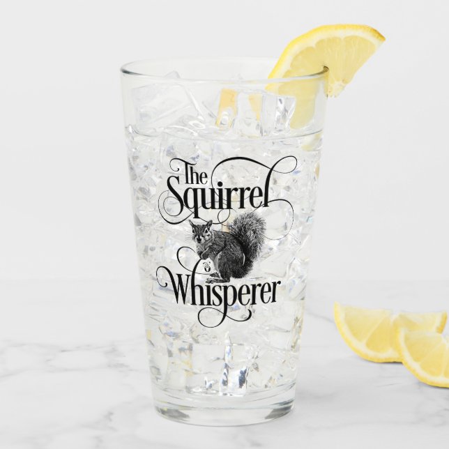 Verre Whisperer d'écureuil - amusant amoureux d'écureuil (Dos glace)