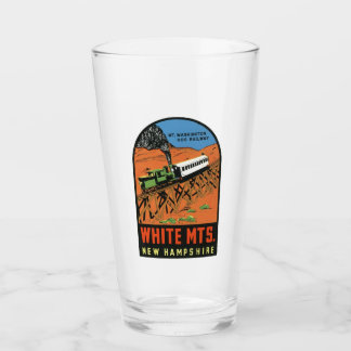 Verre White Mounts New Hampshire Pint Glass