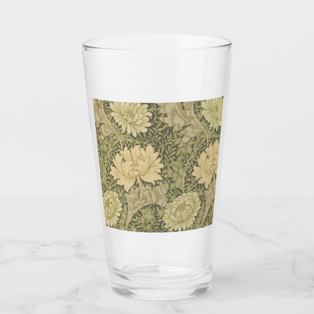 Verre William Morris Chrysanthemum Fleur d'âge (Devant)