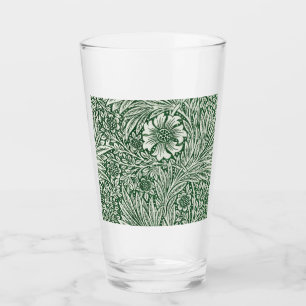 Verre william morris marigold fleurs vertes