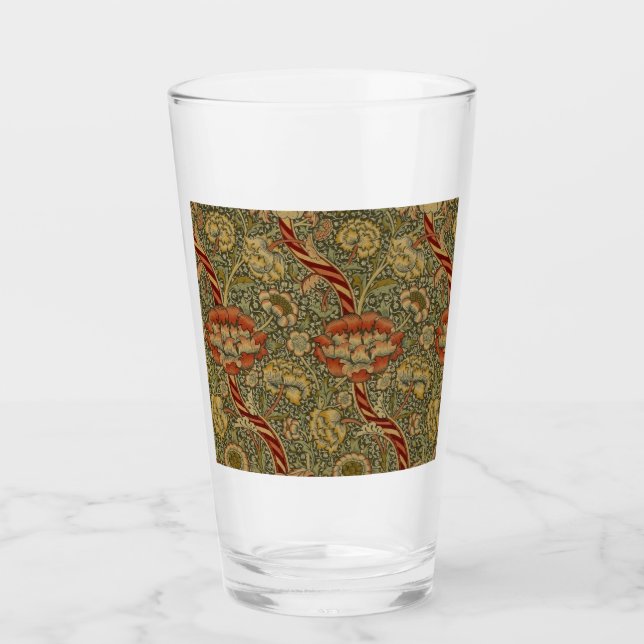 Verre William Morris Wandle Anglais Floral Damask Design (Devant)