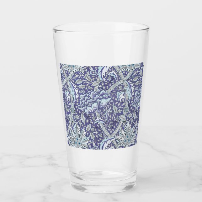 Verre William Morris Windrush Motif Bleu Floral (Devant)