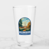 Williamsburg Virginia Travel Art Vintage