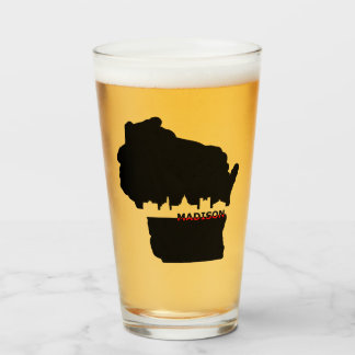 Verre Wisconsin Madison Skyline Thème Beer Glass