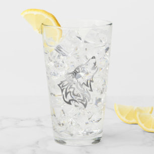 Verre Wolf Howling argenté