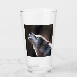 Verre Wolf Howling Loup solitaire