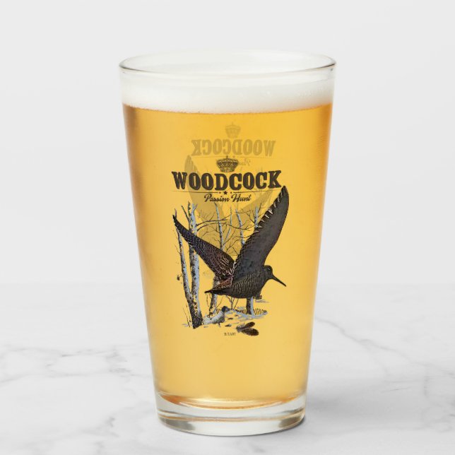 Verre Woodcock - Chasse à la passion (Devant (rempli))