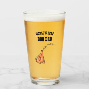 Verre World Best DOG DAD Drôle cadeau pour les pères de
