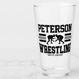 Verre Wrestler AJOUTER LE NOM École Athlète Lutte