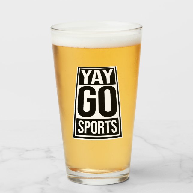 Verre Yay Go Sports Sarcastic Funny Anti Sports Humor (Devant (rempli))