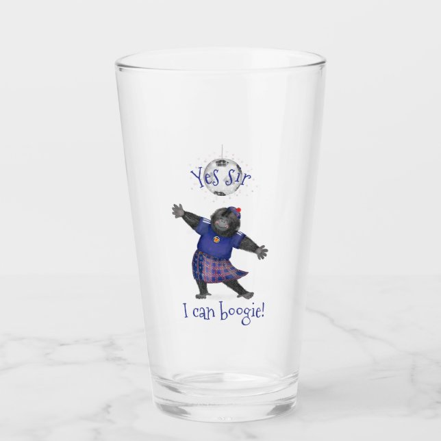 Verre Yes sir, I can boogie gorilla football pint glass (Devant)