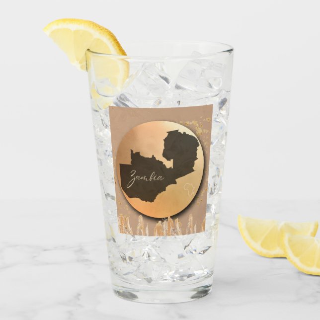 Verre Zambie X Afrique | 2 côtés (Devant glace)