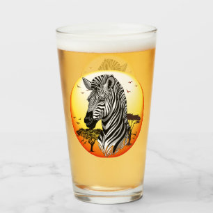 Verre Zebra African Savanna Wild Animal
