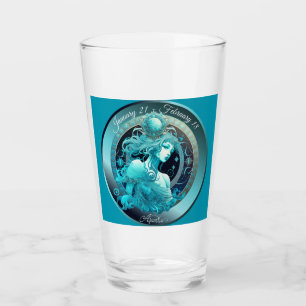 Verre Zodiaque Verseau "21 janvier - 18 février"