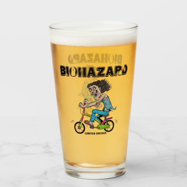 Verre Zombie Sur Un Vélo (Dos (rempli))