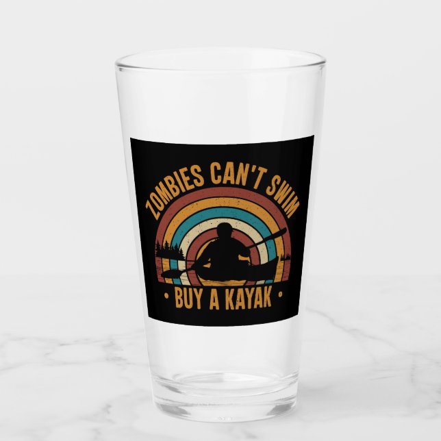 Verre Zombies ne sait pas nager Acheter un Kayak (Devant)