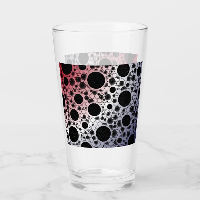 Verre Zones de bulles spatiales - Rouge/Blanc/Bleu (Devant)