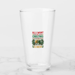 Verres à bière de Noël Brew All Want Pomme de pin