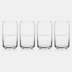 Verres à boire ARCHITECT 16 oz (4) / Bleu marine