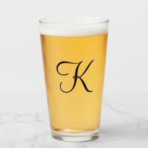 Verres à boire personnalisés avec monogramme en sc