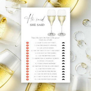 Verres à champagne - Il a dit qu'elle a dit à la b