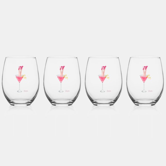 Verres à cocktail amusants, chariot de bar pour so (Recto)