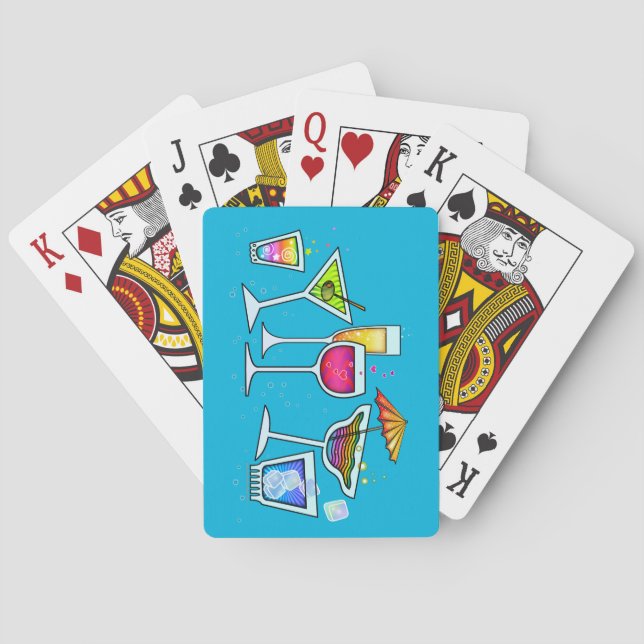 VERRES À COCKTAIL JEUX DE CARTES (dos)