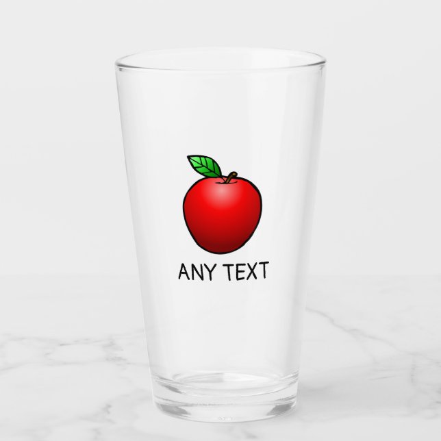 Verres à eau Apple en verre (Devant)