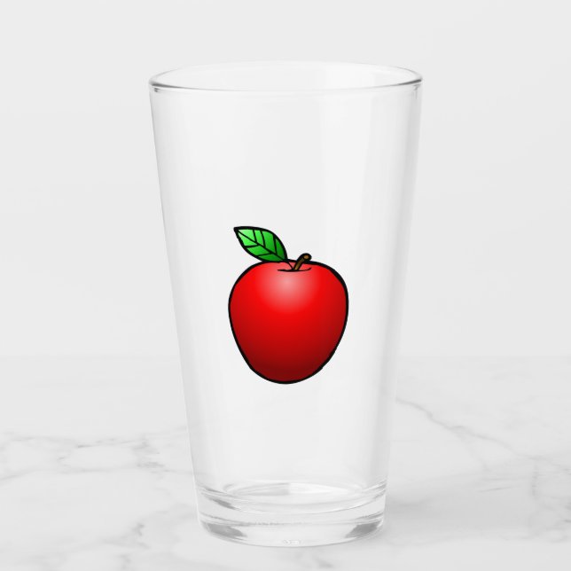 Verres à eau Apple en verre (Devant)
