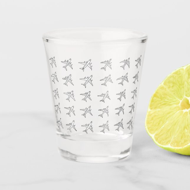Verres à shot à motif d'avion (Devant)