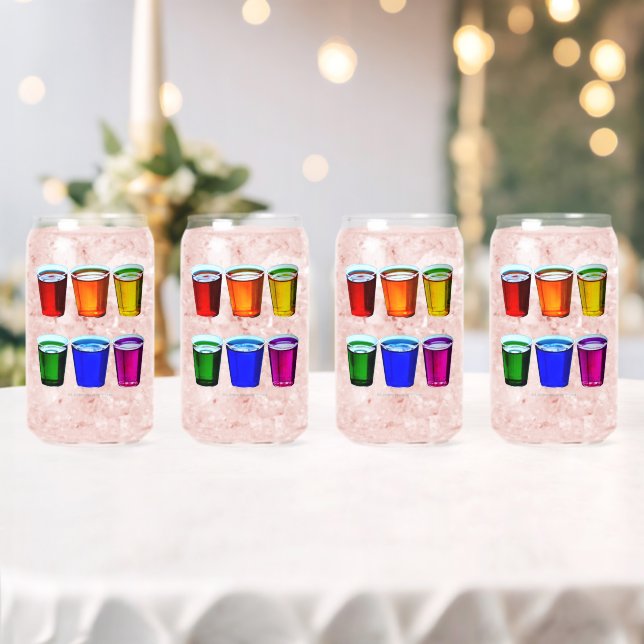 Verres à shot de SlipperyJoe's six tasses disposée (Insitu (Mariage))