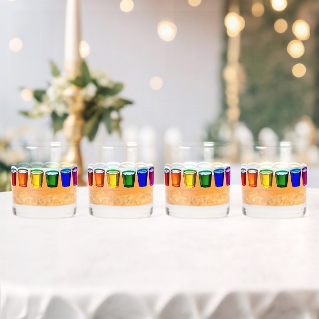 Verres à shot de SlipperyJoe's six tasses disposée (Insitu (Mariage))