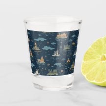 Verres à shot Design Voyage Vintage