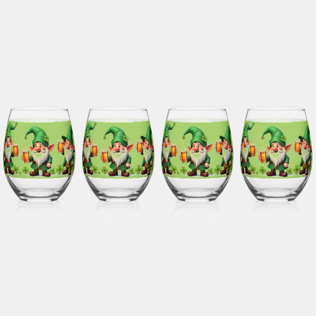 Verres à vin «À la santé du Leprechaun» (Recto)
