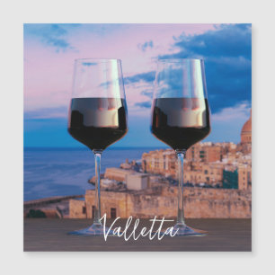 Verres à vin avec vue coucher de soleil sur La Val