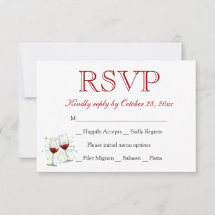 Verres à vin Champagne Rouge Burgundy RSVP Mariage