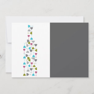 Verres à vin façonnés en forme de bouteille