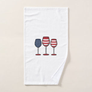 Verres à vin patriotiques dessin de t-shirt vector
