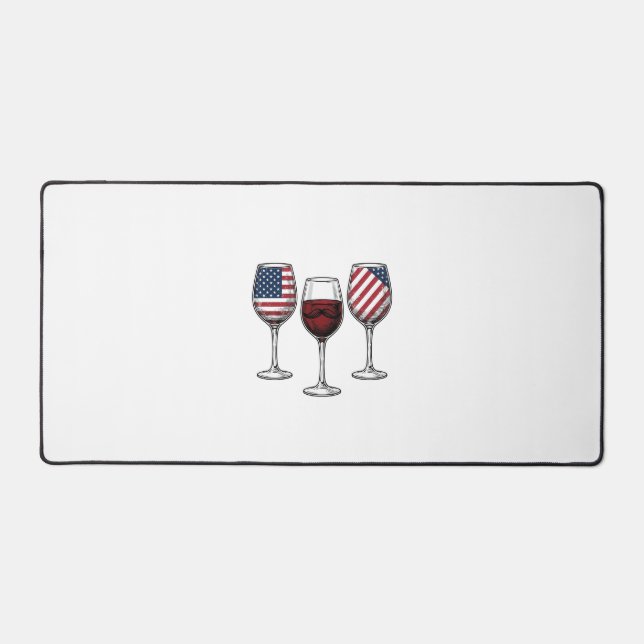 Verres à vin patriotiques dessin de t-shirt vector (Recto)