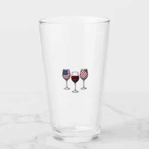 Verres à vin patriotiques dessin de t-shirt vector