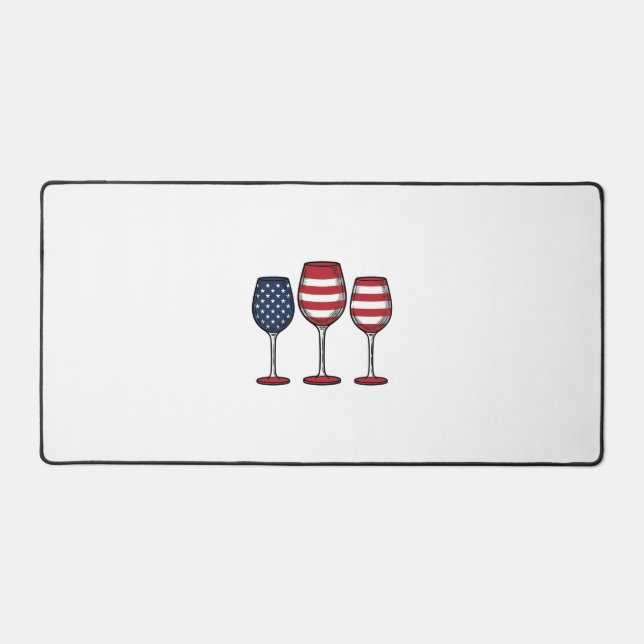 Verres à vin patriotiques dessin de t-shirt vector (Recto)