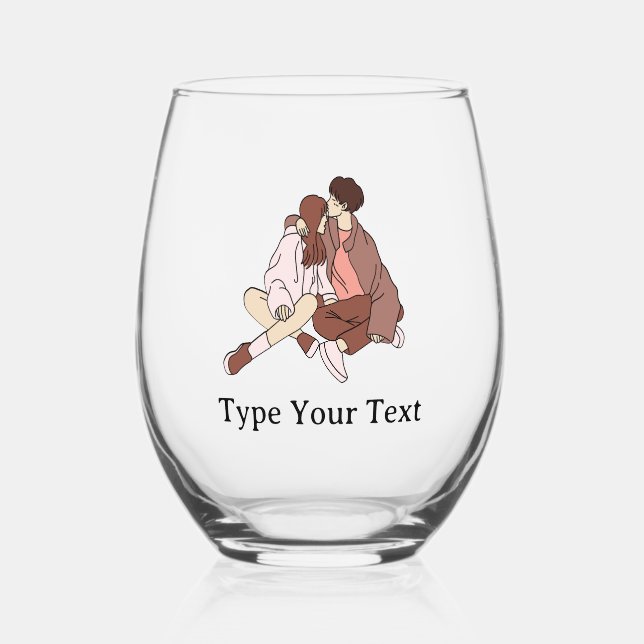 Verres à vin personnalisés (Recto)