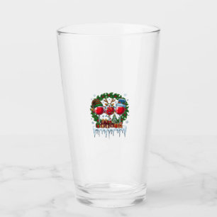 Verres à vin rouge de Noël Couronne de houx Bonhom