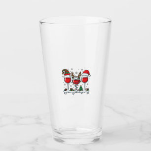 Verres à vin rouge de Noël Vecteur de vacances