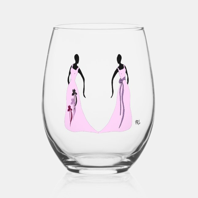Verres à vin sans pied 16 oz Les Femmes Rose (Recto)