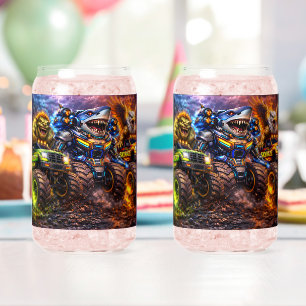 Verres de fête de camion monstre requin de cavalie